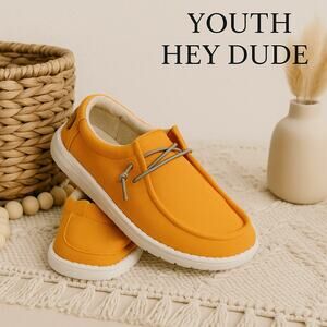 Hey Dudes Orange Wally Youth Sz. 12